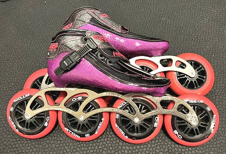 Recto Skates 12 Inline Speed Skate Frame 90 or 100 4 Wheels