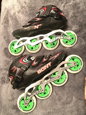 110mm wheels. Inline Speed Skates by Trurev  3 skate frame ceramic bearings 