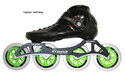 2019 Strut Black Boot Striker 4x105 Frame Luigino Skates
