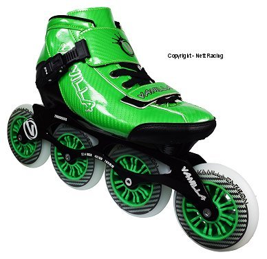 Carbon Green Inline Speed Skates