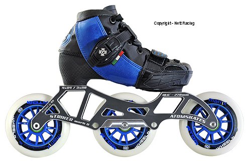 Luigino Adjustable Blue 4x90/3x110 Kids Speed Skates