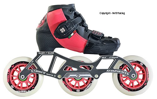 Luigino Adjustable Pink 4x90/3x110 Kids Speed Skates