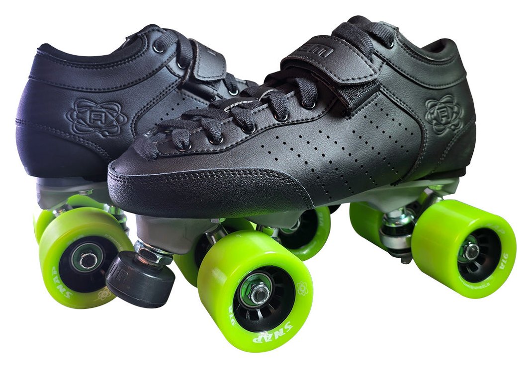 Atom Apex Roller Derby Skate Package, black boot