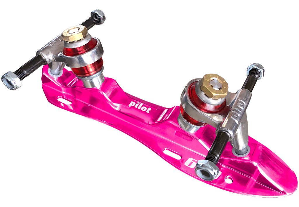 Atom Pilot Falcon NTS quad roller skate plate, pink