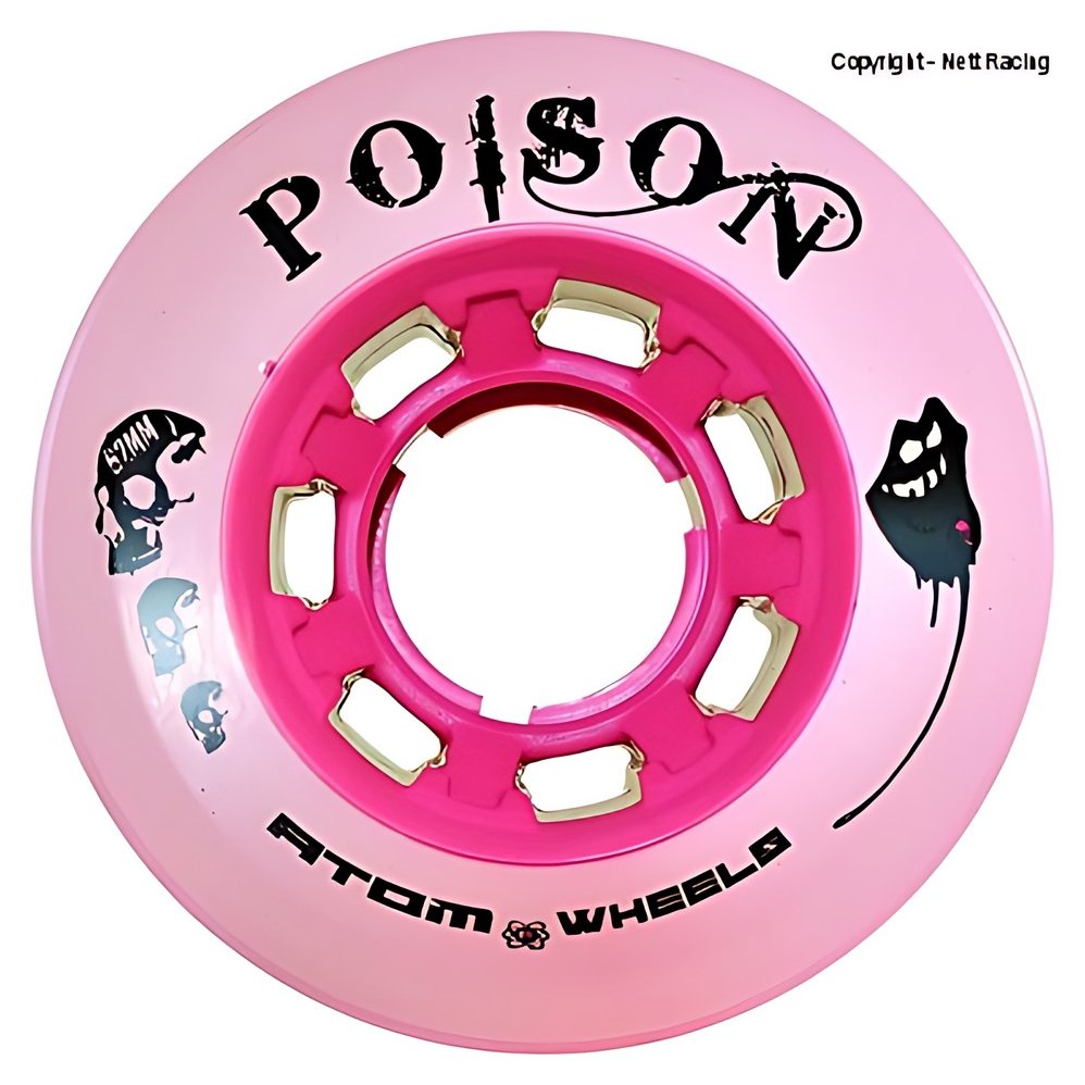 Atom Poison pink 62x44 84A quad roller skate wheel