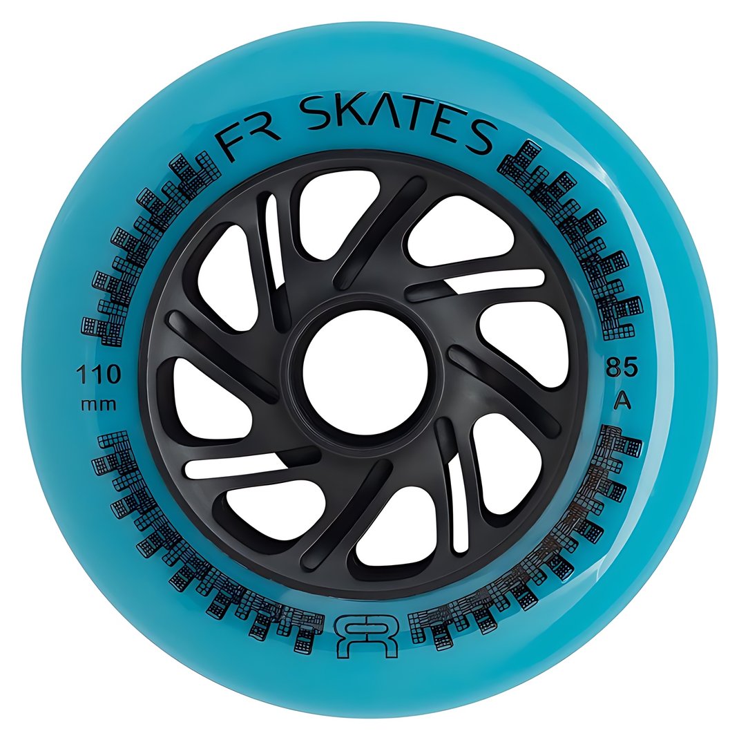 FR Skates Downtown 110mm 85A inline skate wheel, teal
