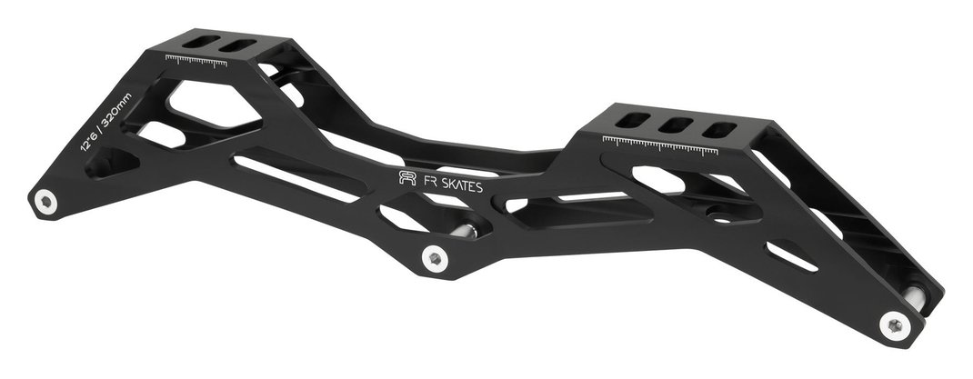 FR Race 3x125 inline speed skate frame, black, side view