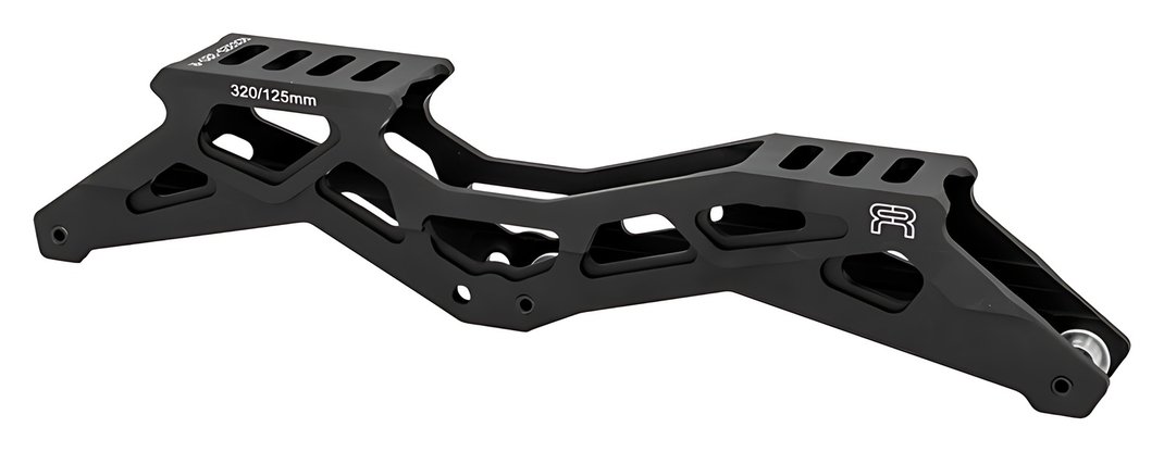 FR Racer S 3x125 inline skate frame, black, side view
