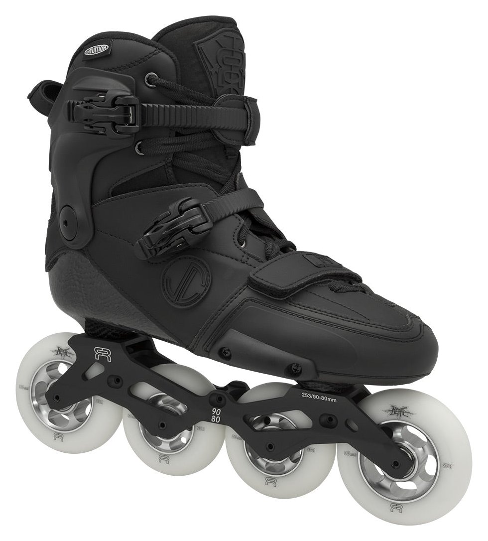 FR Skates SL Freeride carbon inline skate, black, side view
