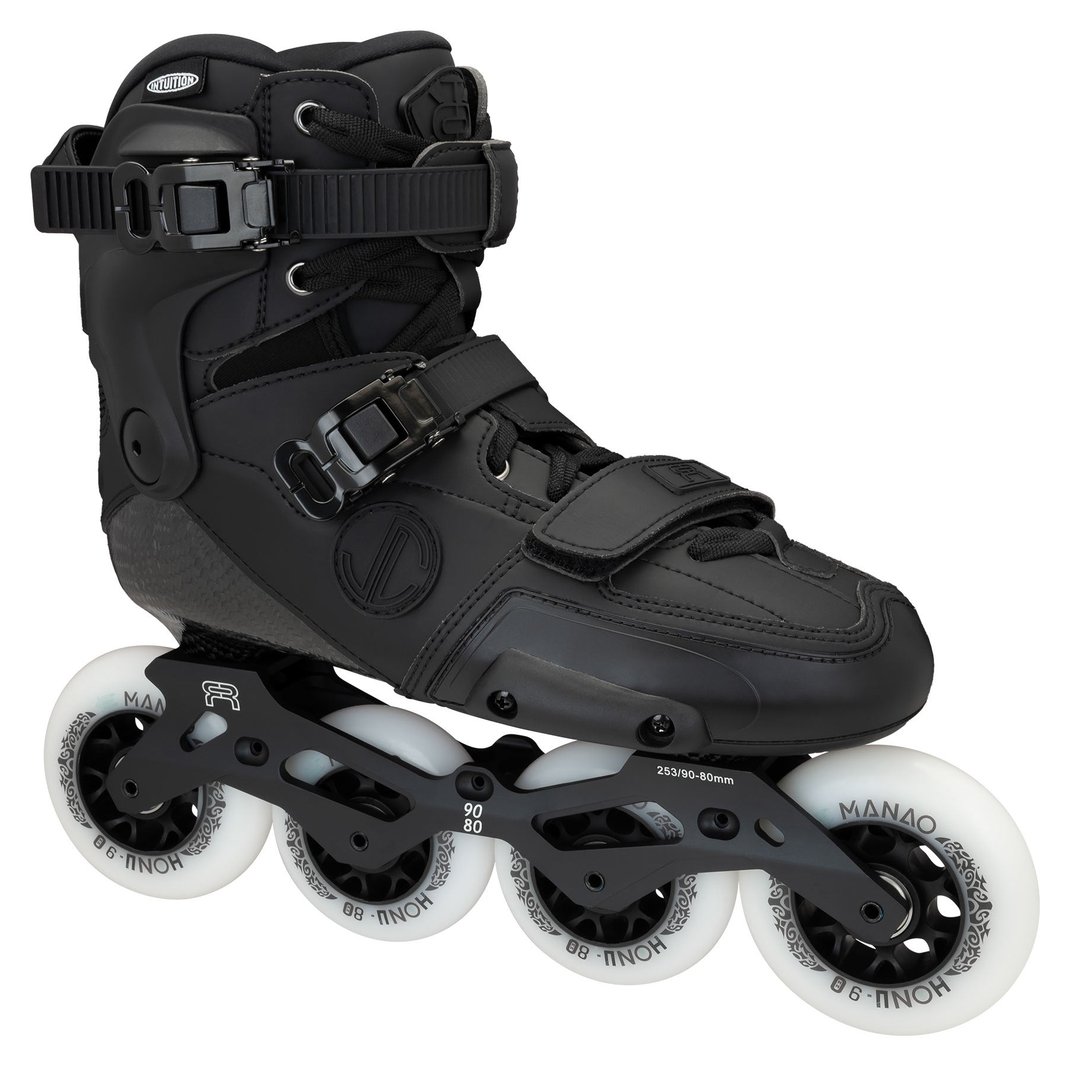 FR Skates SL Freeride V2 carbon inline skate, black, side view