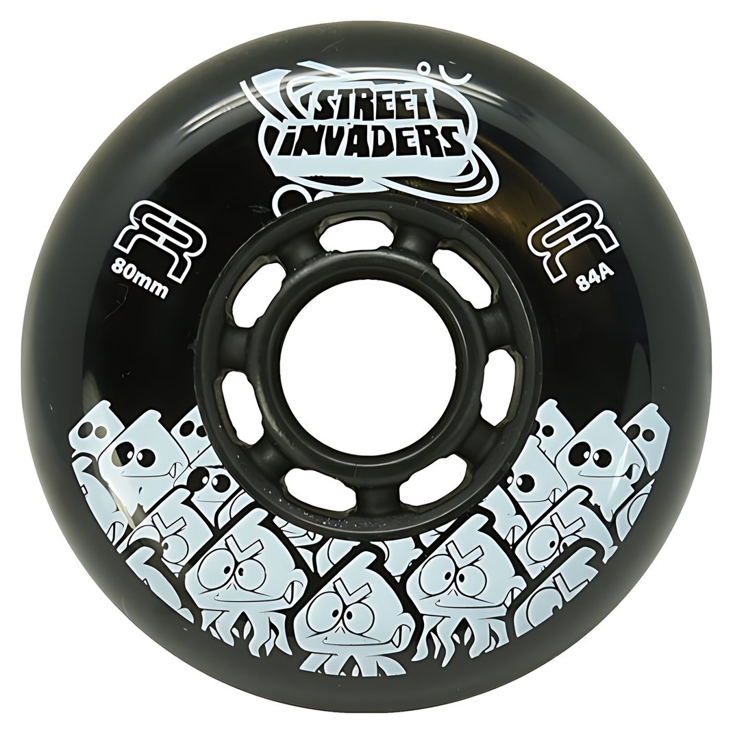 FR Skates Street Invaders Bullet inline skate wheel, black