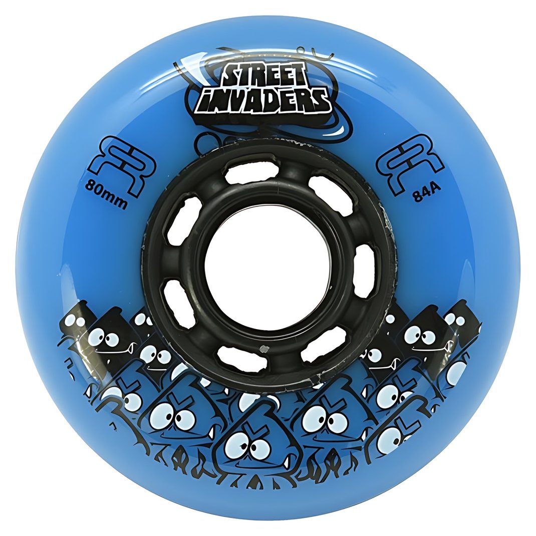 FR Skates Street Invaders Bullet inline skate wheel, blue