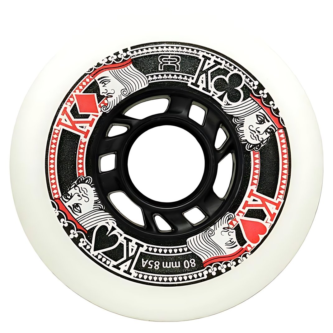 FR Skates Street Kings inline skate wheel, white, 85A