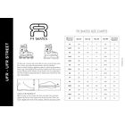 FR Skates UFR and UFR Street size chart: measured foot in centimeters with EU, US, UK, Mondo and shell sizes