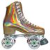 Jackson Evo Alloy Roller Skate, Honey Gold with Clear Glitter Wheels