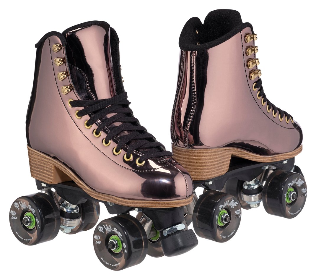 Jackson Evo roller skate, gunmetal boot, smoke Atom Pulse Lite wheels