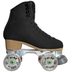 Jackson Vista Alloy Roller Skate, Black with Clear Glitter Wheels