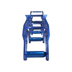KL Bat blue inline speed skate frame, front view