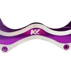 KL Wave purple inline speed skate frame, close up