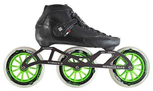 Luigino Strut Black 3x125 Inline Speed Skates