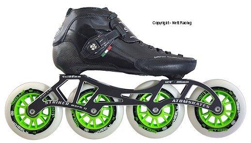 Luigino Strut Black 4 Wheel Skate