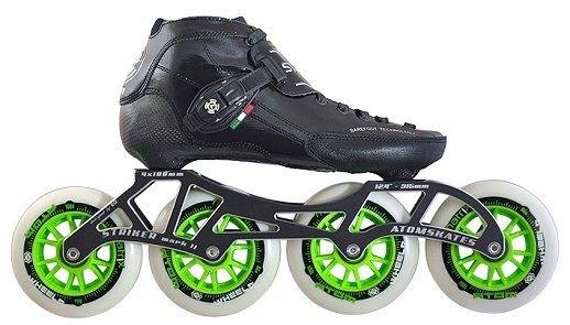 Luigino Strut Black Inline Speed Skates