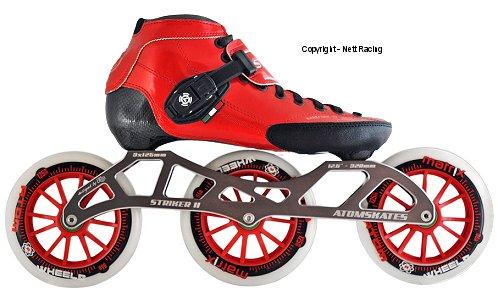 Luigino Strut Red 3x125 Inline Speed Skates