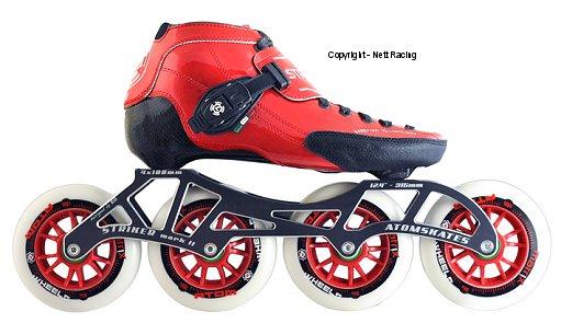 Luigino Strut Red Inline Speed Skates