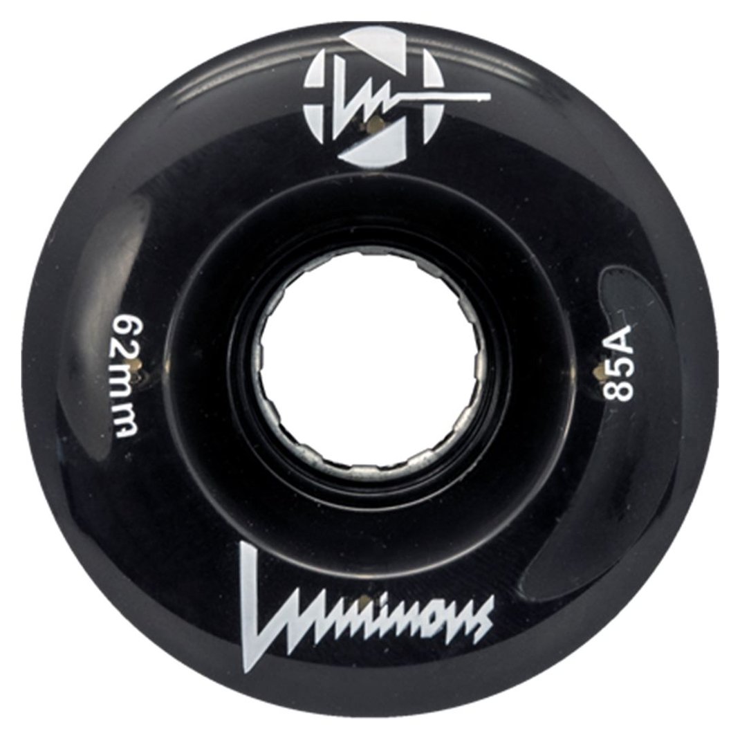 Luminous Black LED quad roller skate wheel, 62mm