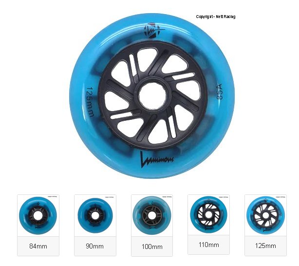 Luminous Blue Glo Led Inline Wheels
