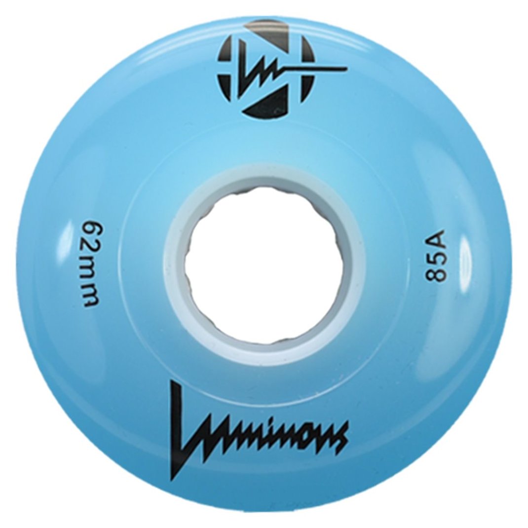 Luminous Blue LED quad roller skate wheel, 62mm