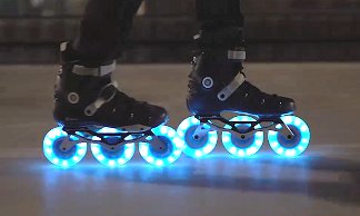 Luminous Blue Ocean Glo Led Inline Wheels Video 1