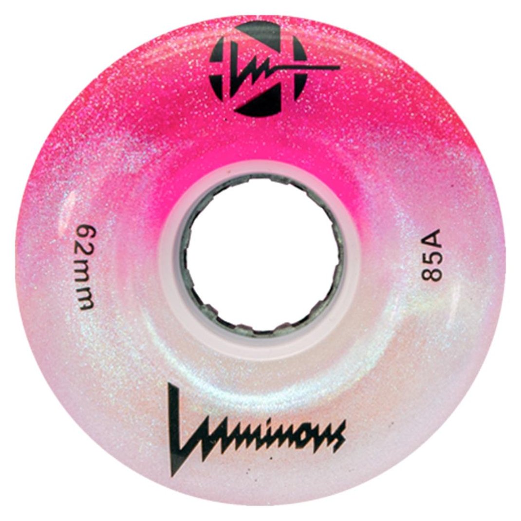Luminous Cotton Candy LED quad roller skate wheel, 62mm