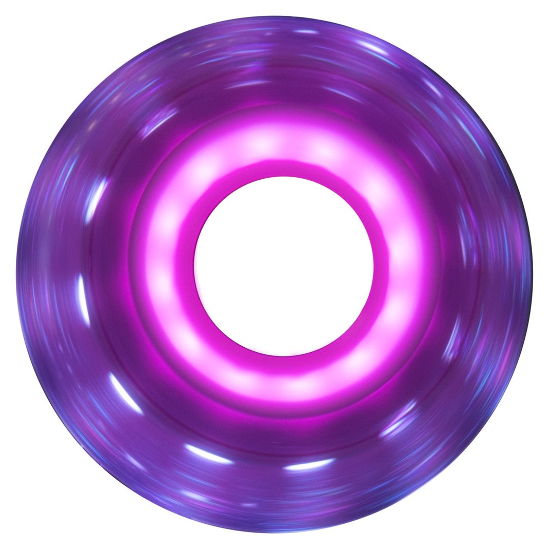 Luminous Duo LED inline skate wheel, galaxy purple, lit