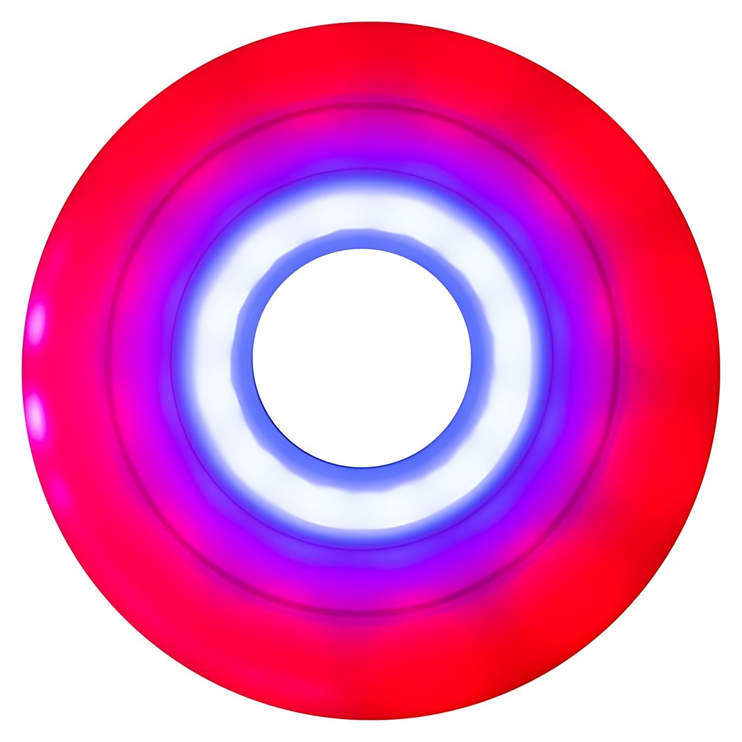 Luminous Duo LED inline skate wheel, red blue, lit