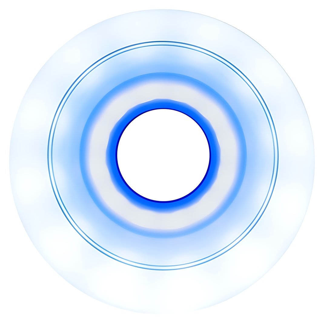 Luminous Duo LED inline skate wheel, white blue, lit