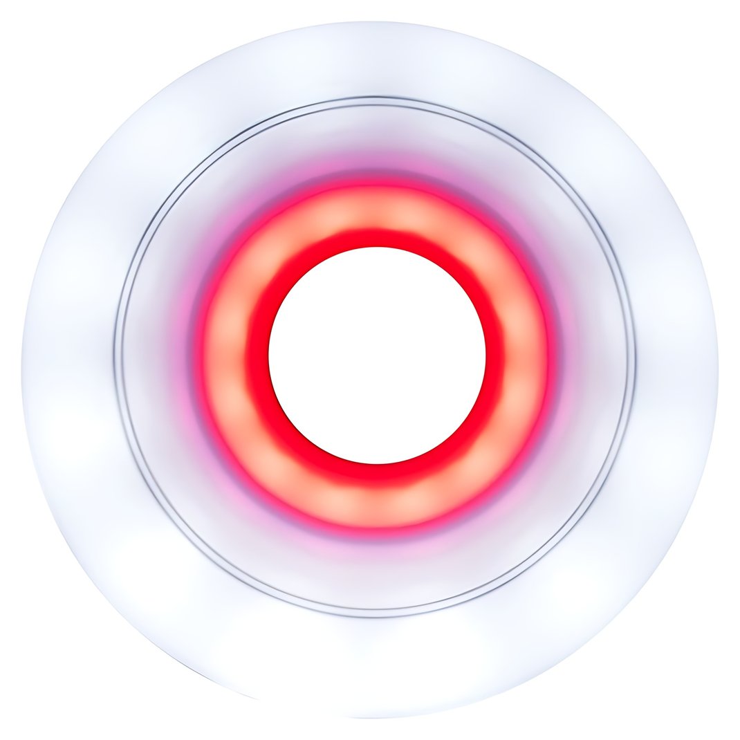 Luminous Duo LED inline skate wheel, white red, lit