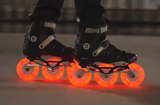 Luminous Red Led Inline Wheels Video 1