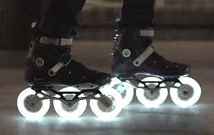 Luminous White Glo Led Inline Wheels Video 1