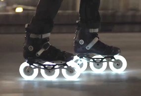 Luminous White Led Inline Wheels Video 1