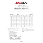 Seba High Light Carbon Pro, Trix, High Light Carbon and Marathon size chart: foot length with EU, US, UK and Mondo sizes