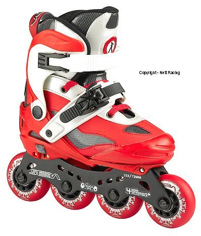 Seba SJ Adjustable Red White Skate