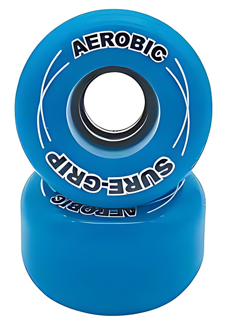 Sure-Grip Aerobic 62mm outdoor quad wheel, blue