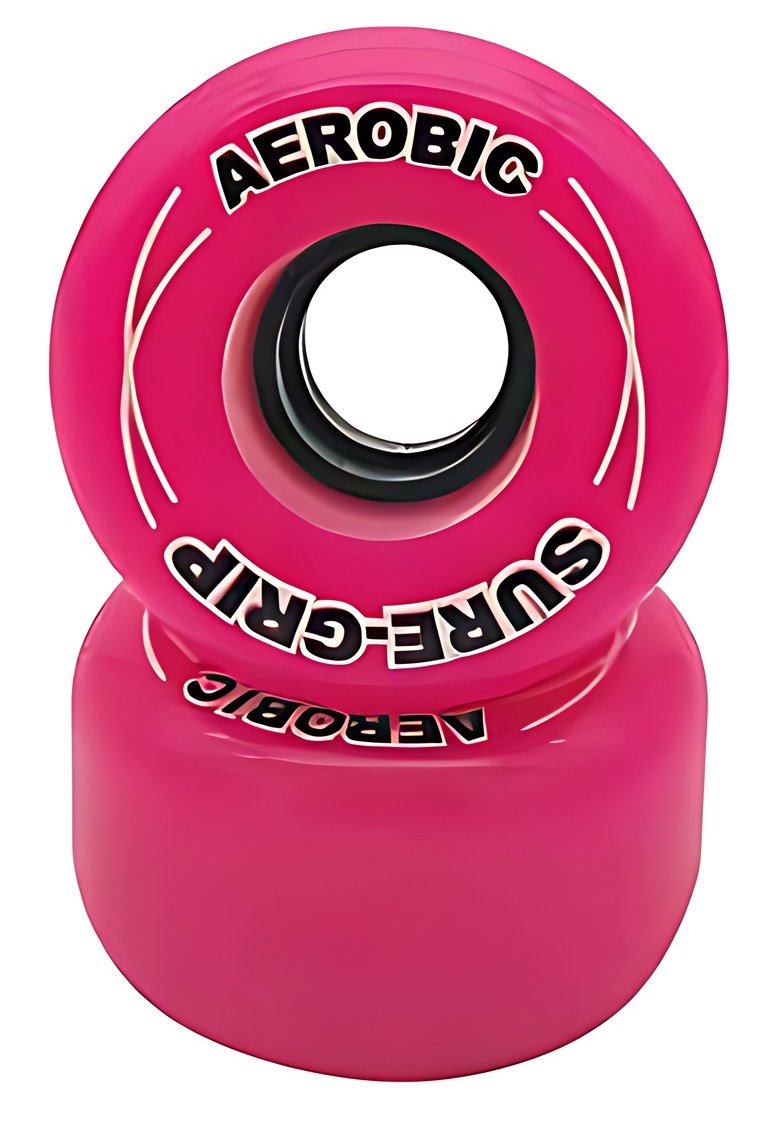 Sure-Grip Aerobic 62mm outdoor quad wheel, pink