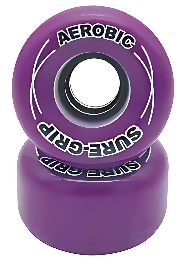 Sure-Grip Aerobic 62mm outdoor quad wheel, purple