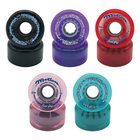 Sure-Grip Motion wheels in black, purple, red, pink and clear teal