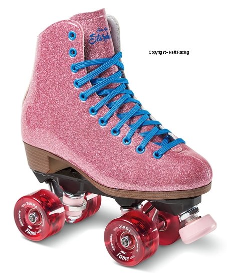 Limited Edition Sure-Grip Pink Shimmer Stardust Glitter Roller Skates 