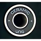 Uniq Ceramic bearing close up, gray shield printed CERAMIC and UNIQ