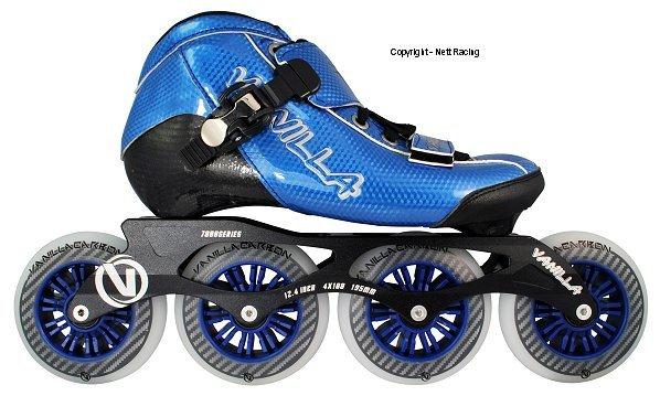Vanilla Carbon Blue Inline Speed Skates
