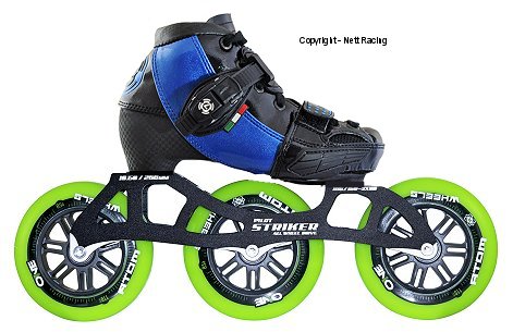 Luigino Kids Adjustable Blue Inline Speed Skates